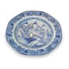 Assiette en porcelaine, décor bleu
