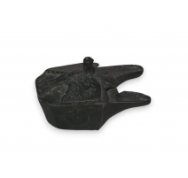 Lampe à huile en bronze, décor colombe