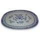 Plat en porcelaine, décor bleu-blanc