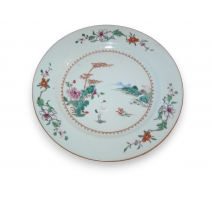 Assiette en porcelaine , Famille rose
