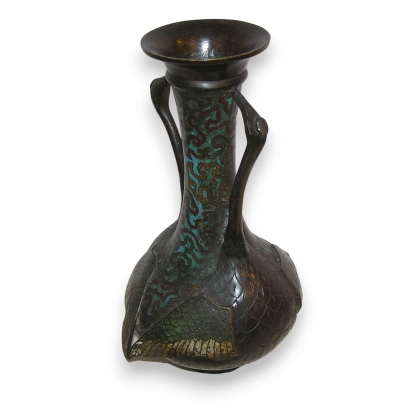  Vase en bronze cloisonné sur  Moinat SA  - Antiquités décoration