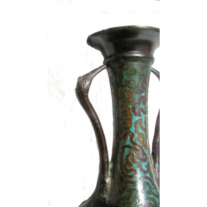  Vase en bronze cloisonné sur  Moinat SA  - Antiquités décoration