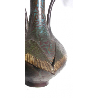  Vase en bronze cloisonné sur  Moinat SA  - Antiquités décoration