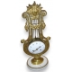 Pendule Louis XVI "Lyre" en bronze doré