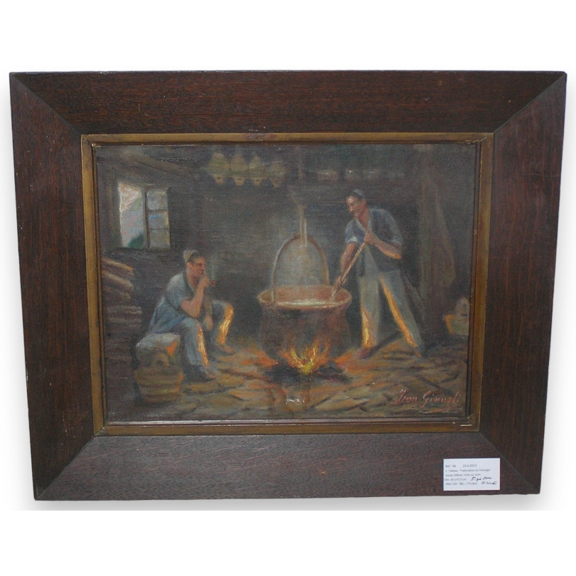Paintings | Oil on canvas "Fabrication du Moinat SA  - Antiques and home décor"
