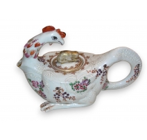 Petite théière en porcelaine, en forme de poule