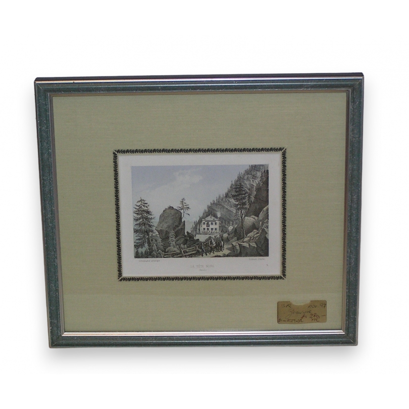 Gravure "La Tête Noire, Valais"