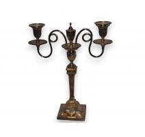 Chandelier, 2 bougies, argenté