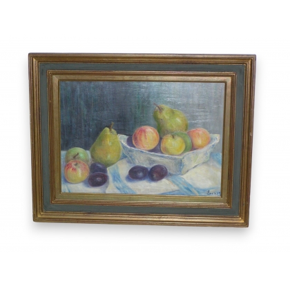 Tableau \"Nature Morte\" signé LEUSSE