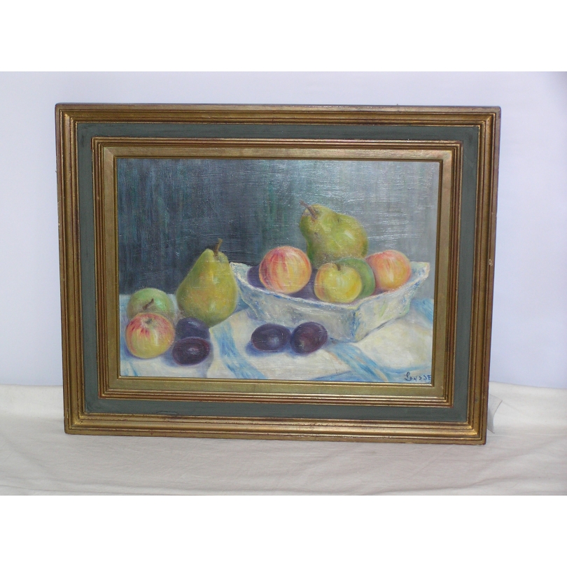 Painting "Nature Morte" signed LEUSSE