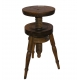 Tabouret d'horloger en noyer