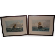 Paire de gravures "Marine"