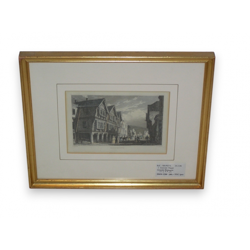Gravure "Dartmouth"  sur Moinat SA  - Antiquités décoration -  Gravures, Lithos