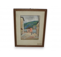 Aquarelle "Ponte Tresa, Italie"