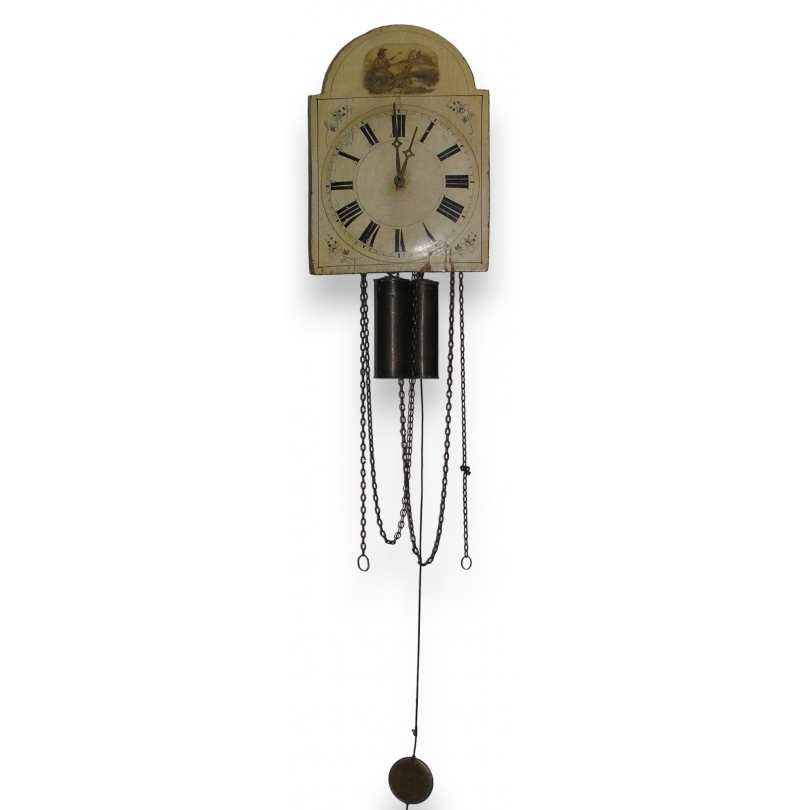  Pendule "Forêt-Noir", cadran peint sur  Moinat SA  - Antiquités décoration