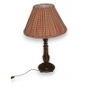 Lampe, pied en bois tourné, abat-jour