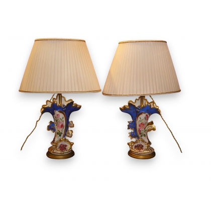  Paire de lampes en porcelaine, Paris sur  Moinat SA  - Antiquités décoration
