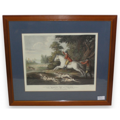 Pair of engravings entitled ‘The Hunt’, reproduction by Moinat SA – Antiques and decorative items – Engravings, lithographs