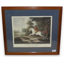 Paire de gravures "Chasse", reproduction