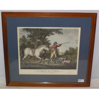 Pair of engravings entitled ‘The Hunt’, reproduction by Moinat SA – Antiques and decorative items – Engravings, lithographs