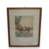 Gravure "Chasse à courre" signée DE DREUX