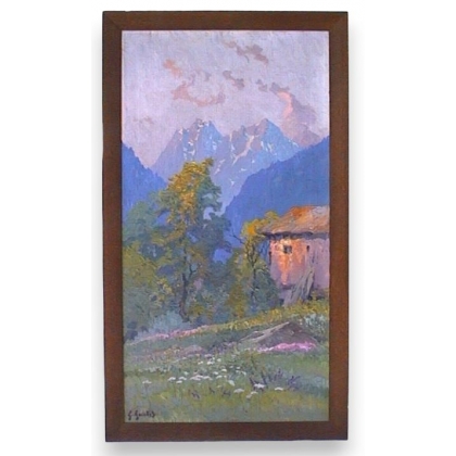 Painting "Mountain and Chalet"
