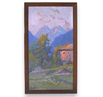 Painting "Mountain and Chalet"