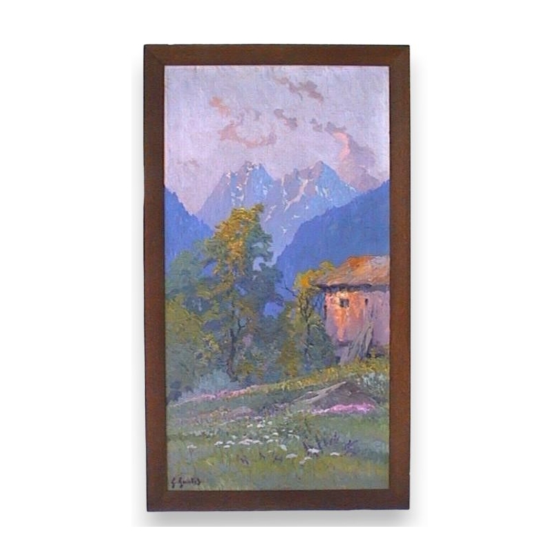 Painting "Mountain and Chalet"