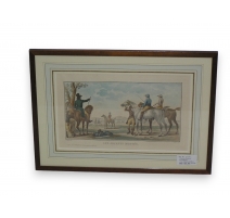 Gravure de VERNET "Les Jockeys montés"
