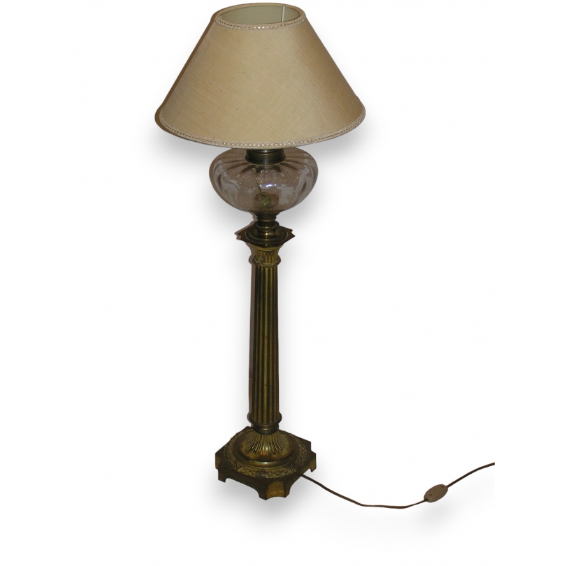  Pied de lampe colonne Louis XVI (sans sur  Moinat SA  - Antiquités décoration