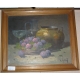 Paire huiles sur toile "Fruits" signées H. AUBERT