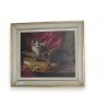 Huile sur toile "Chats" signée L LARTIGAU