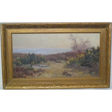 Peintures | Tableau huile sur panneau "Les Genêts" Moinat SA  - Antiquités décoration
