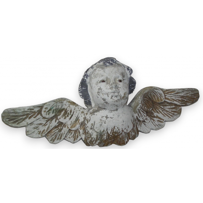  Angelot en bois sculpté patiné sur  Moinat SA  - Antiquités décoration