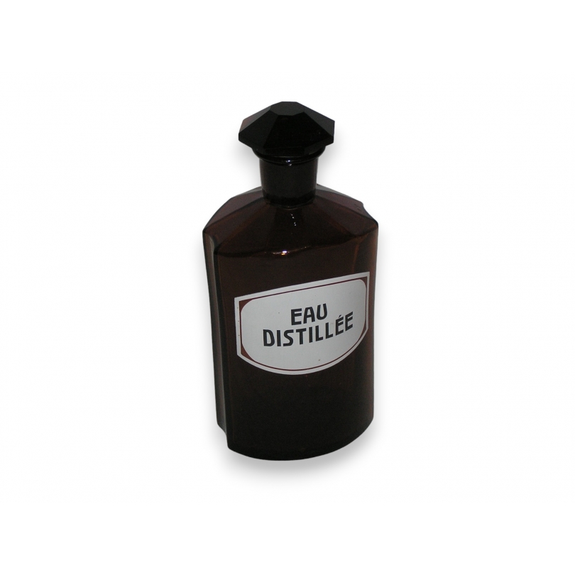 Bouteille de pharmacie \"Eau distillée\"