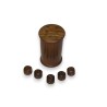 "Shaker" wooden box containing 5 dice from  Moinat SA  - Antiques and home décor
