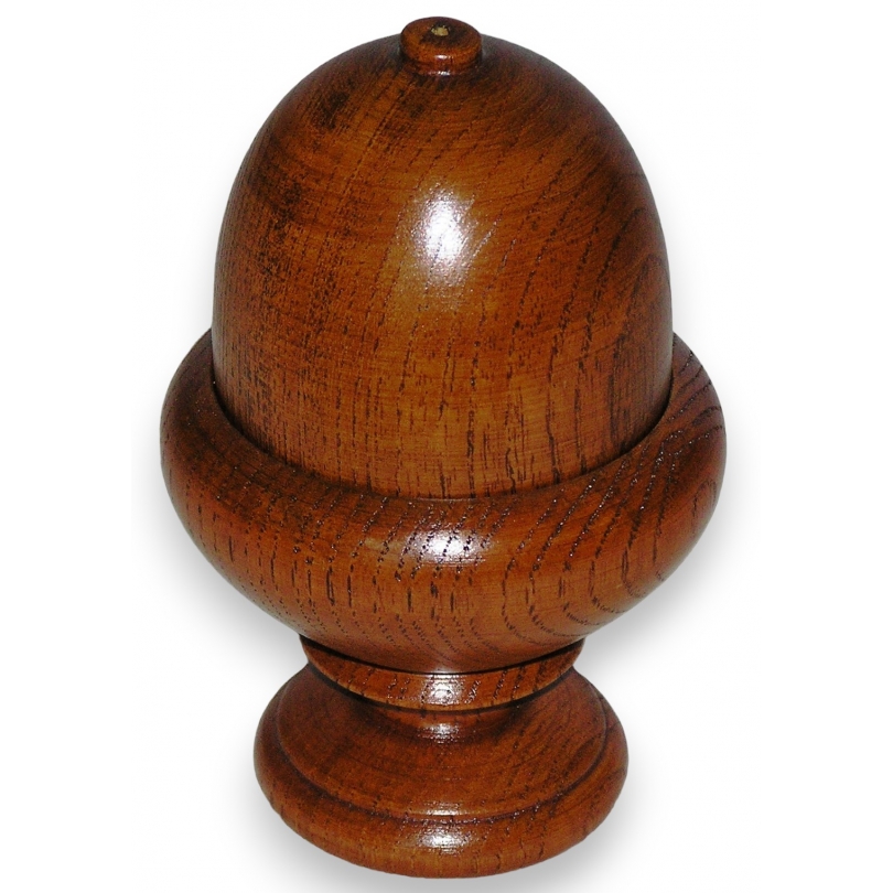 Boîte à ficelle \"gland\" en bois
