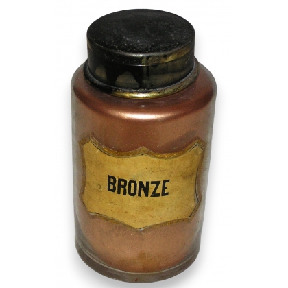 Pot de pharmacie \"Bronze\" en verre