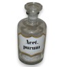 Pot de pharmacie \"Acet. purum\" en verre
