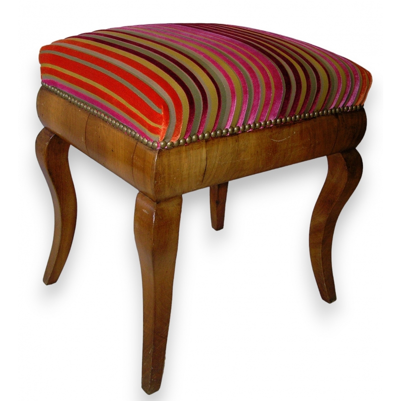 Tabouret Louis-Philippe en noyer