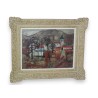 Paintings | Oil on cardboard “Rue du Village” Moinat SA  – Antiques and home décor