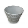 Cache-pot "Bamboo" en porcelaine blanche