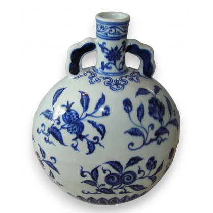 Jarre plate-ronde \"Florale\" en