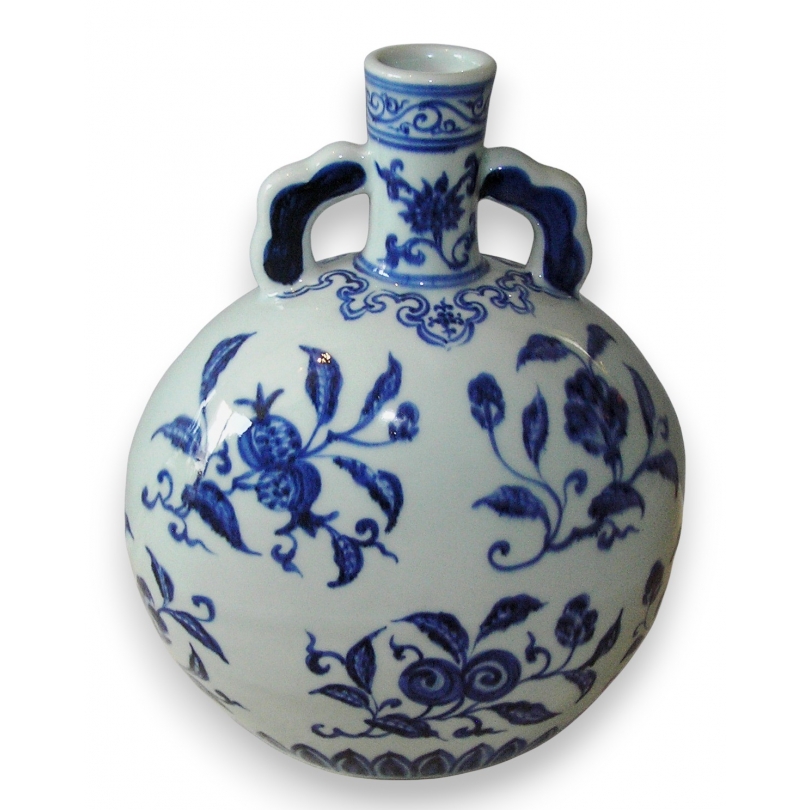 Jarre plate-ronde \"Florale\" en