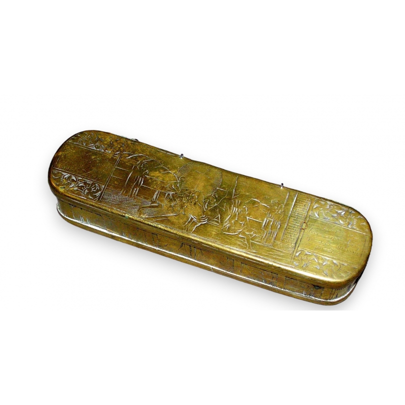 Small brass tobacco box by  Moinat SA  - Antiques and home décor