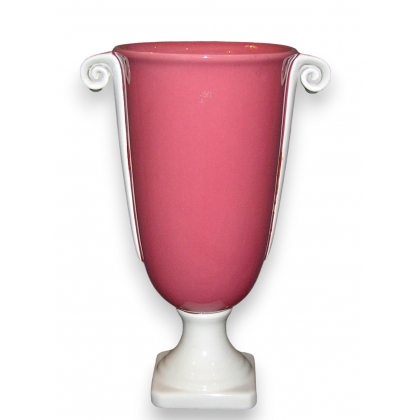 Vase Art Déco en céramique rose