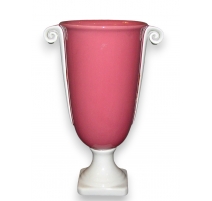 Vase Art Déco en céramique rose