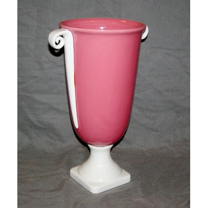  Vase Art Déco en céramique rose sur  Moinat SA  - Antiquités décoration
