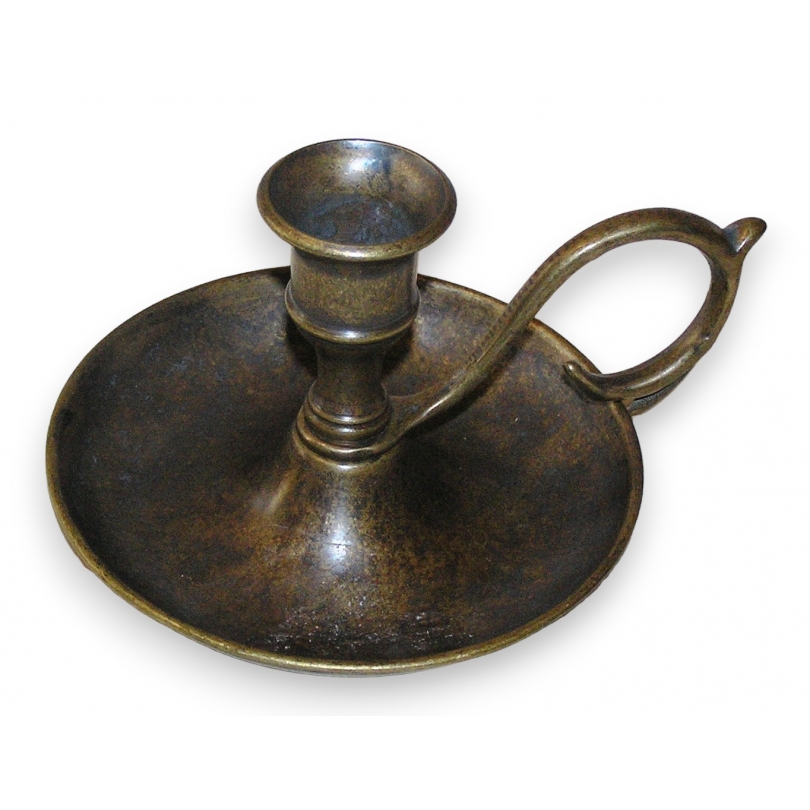 Patinated brass candle holder from Moinat SA – Antiques and home décor