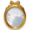  Miroir ovale en bois doré "Isabelle" sur  Moinat SA  - Antiquités décoration